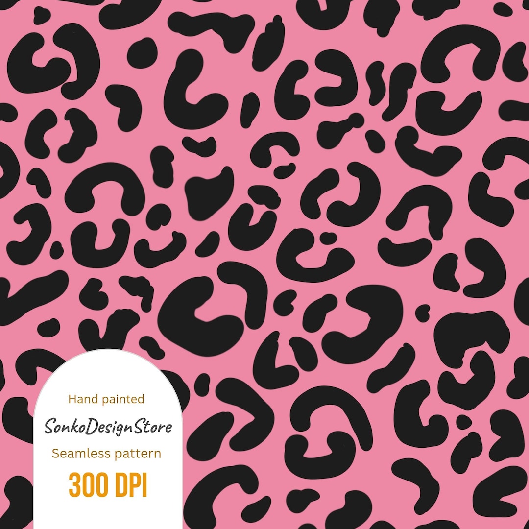 Pink Leopard Skin Seamless Pattern: Animalistic Fabric Design