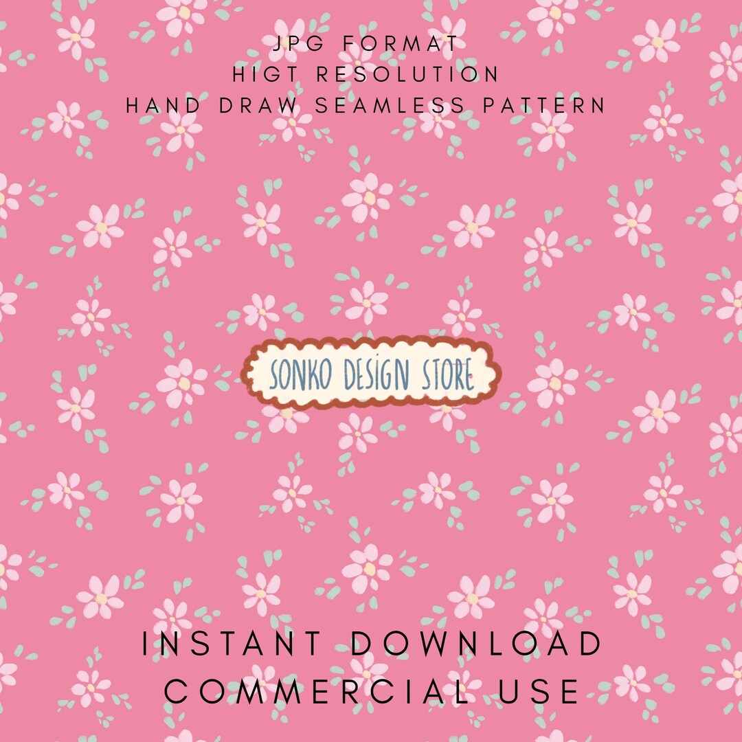 Design Bookmark File Spring Tiny Flower Seamless Repeat Pattern, Retro Floral Design ...