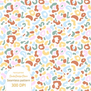 Seamless Leopard Print Pattern: Cheetah Skin Fabric Design (JPG Digital Download