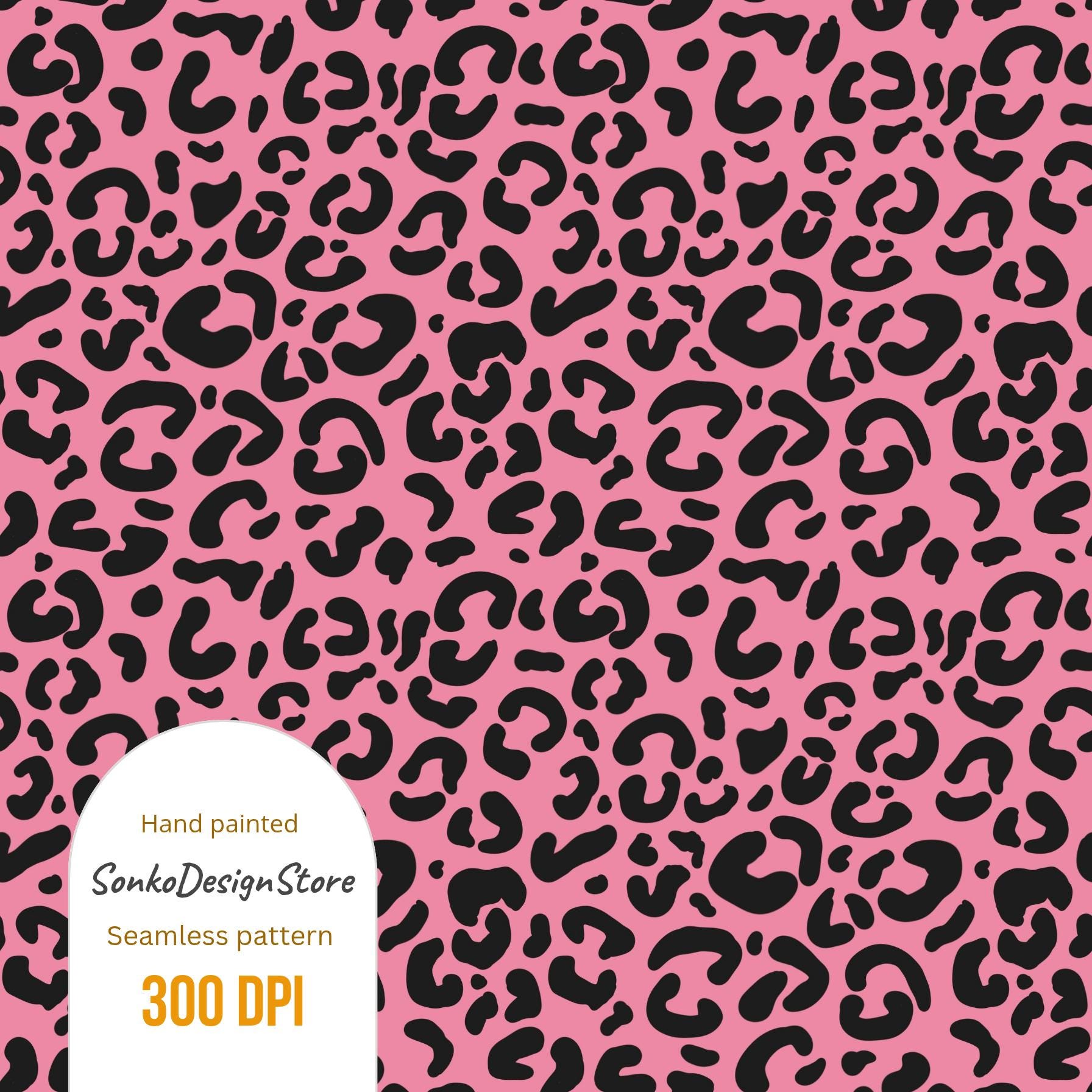 Pink Leopard Skin Seamless Pattern: Animalistic Fabric Design