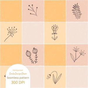 Patrón sin costuras de patchwork bohemio, papel digital a cuadros florales, diseño de tela de patchwork retro