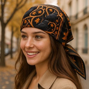 Bufanda Raven Nevermore: Bandana con estampado de cuervo gótico, accesorio de otoño de Dark Academia, regalo de Halloween