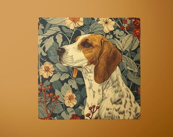 Vintage Beagle Schal, Halstuch, Bandana, Vintage Hunde Muster, Vintage Beagle, Geschenk für Hundeliebhaber, Elegantes Beagle Accessoire