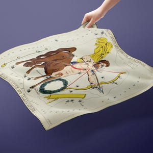 Schütze Sternzeichen Bandana, November-Dezember Geburtstagsgeschenk, Star Map Schal, Astrologie Geschenk, Boho Celestial Halstuch