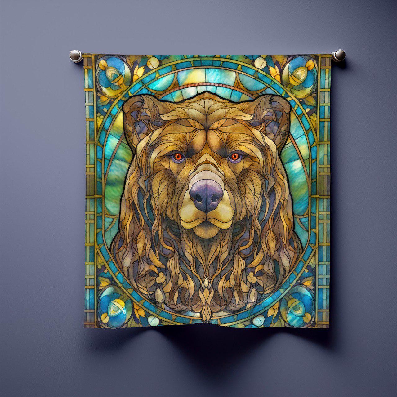 Grizzly Bär Bandana, Bold Animal Print Kopftuch, Geschenk für Naturliebhaber, Spirit Animal Bear