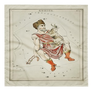 Auriga Sternenkarte Bandana, Vintage Astronomie Kunst Schal, altes Geld Ästhetik Sommer Sternzeichen Accessoire