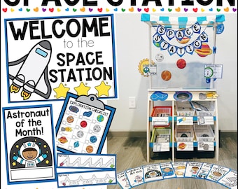 Space Dramatic Play Pre K Bundle - Printables, Preschool & Toddler Activities and Centers for Homeschool Moms and Kindergarten Classrooms