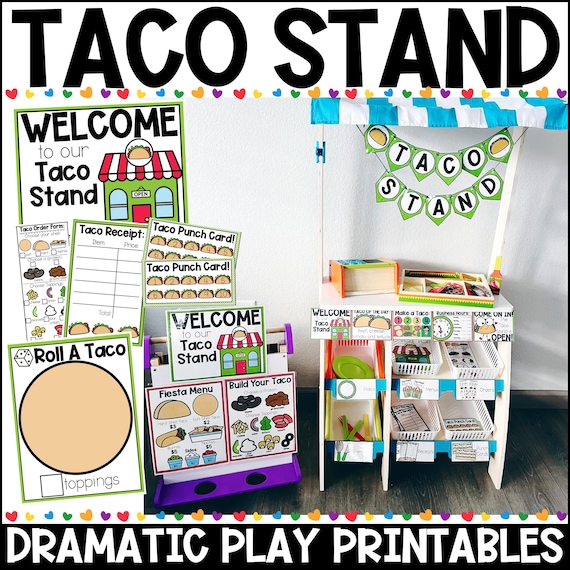 Taco Restaurant Dramatic Play Pre K Printables, Preschool