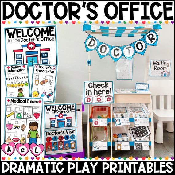 Doctor's Office Dramatic Play Printables: Hospital Role Play (PDF Download)
