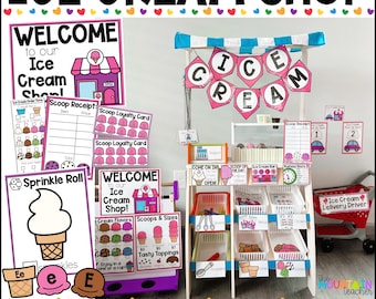 Ice Cream Shop Dramatic Play Printables: Preschool Activities (Digital Download)