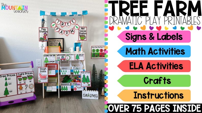 Christmas Tree Farm Dramatic Play Printables: Holiday Role Play ...