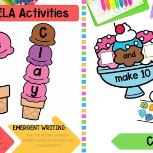 Ice Cream Shop Dramatic Play Bundle - Printables, Preschool & Toddler Activities for Homeschool Moms and Kindergarten Classrooms