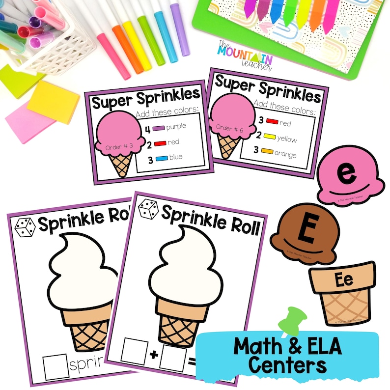 Ice Cream Shop Dramatic Play Bundle - Printables, Preschool & Toddler Activities for Homeschool Moms and Kindergarten Classrooms
