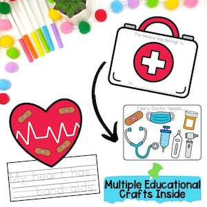 Doctor's Office Dramatic Play Printables Center, Hospital Posters, Cards, Games and Hands On Printables for the Home or Classroom