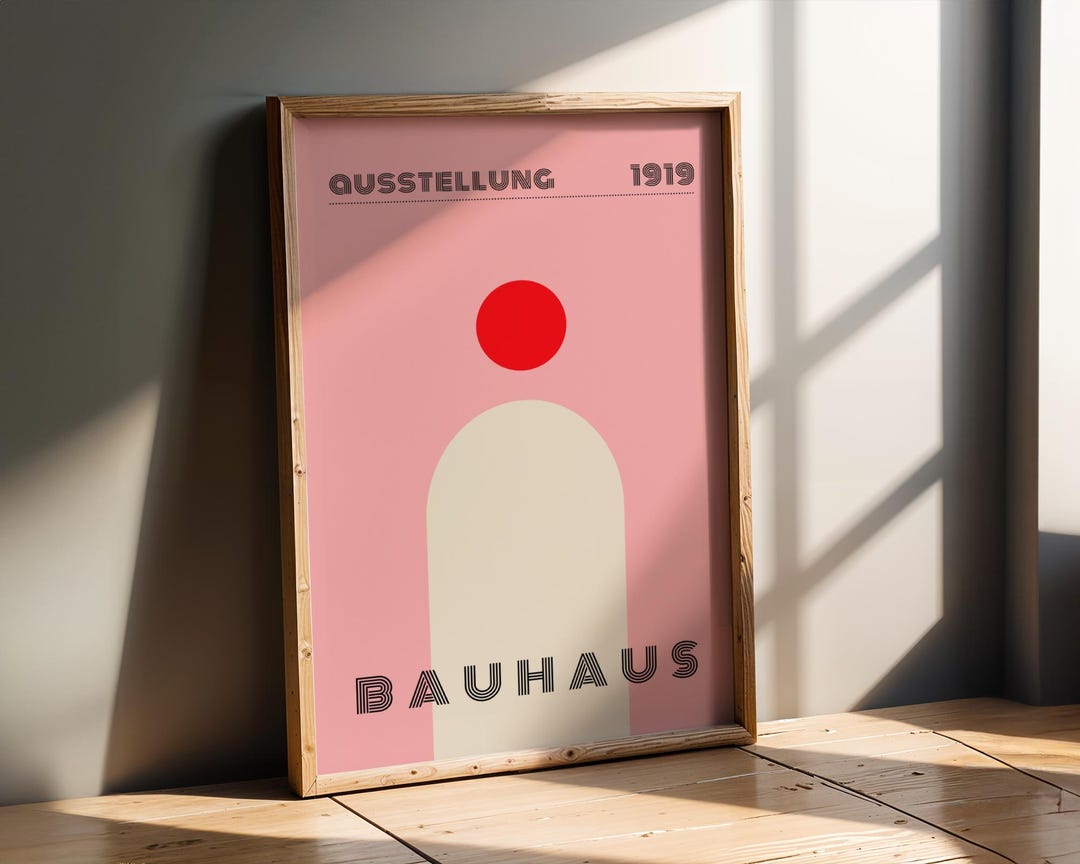 Bauhaus Poster Exhibition Art Print | Geometric Minimalist - Etsy
