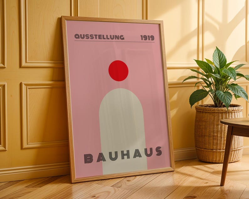 Bauhaus Poster Exhibition Art Print | Geometric Minimalist - Etsy