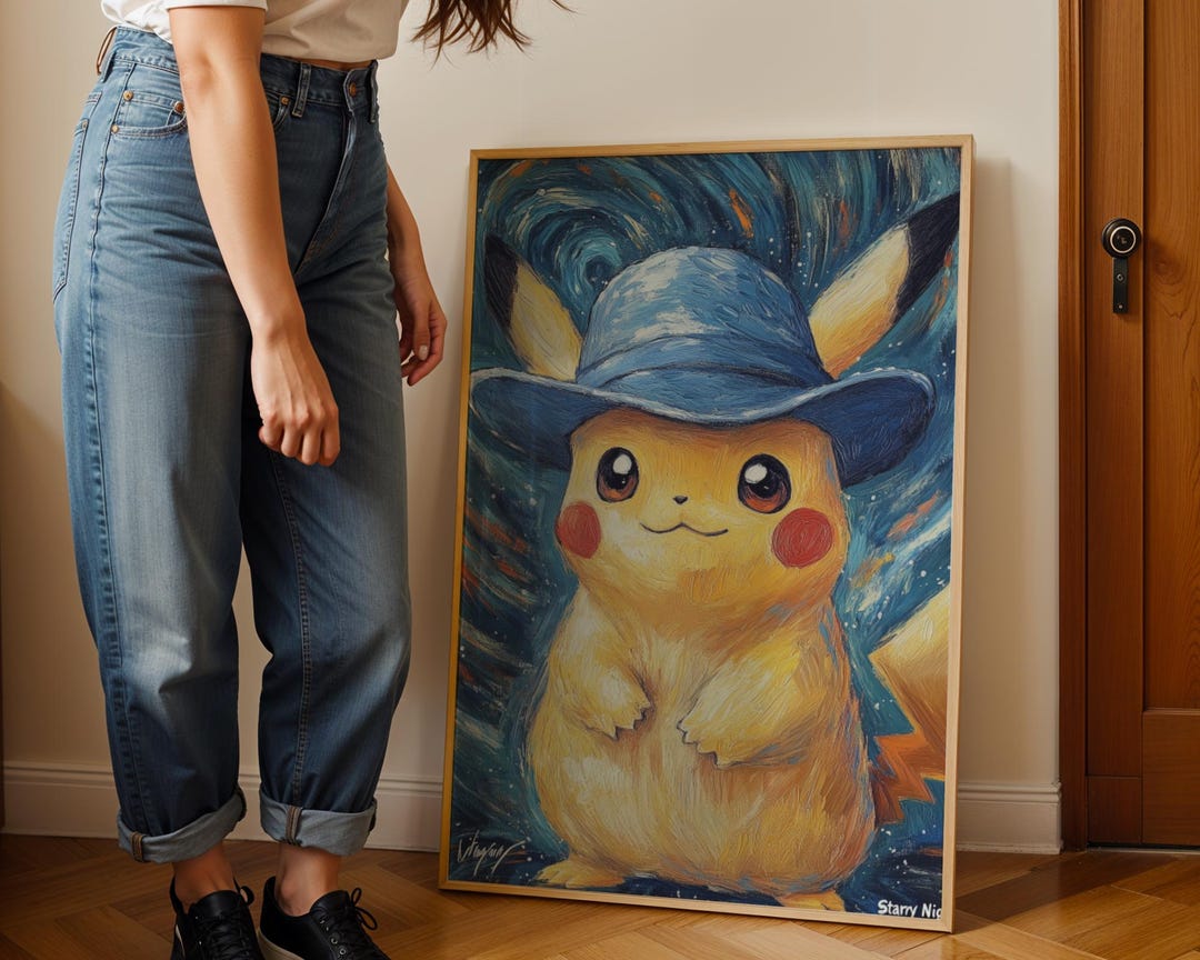 2枚セット 海外限定 日本未発売 ゴッホピカチュウ + カビゴン アート