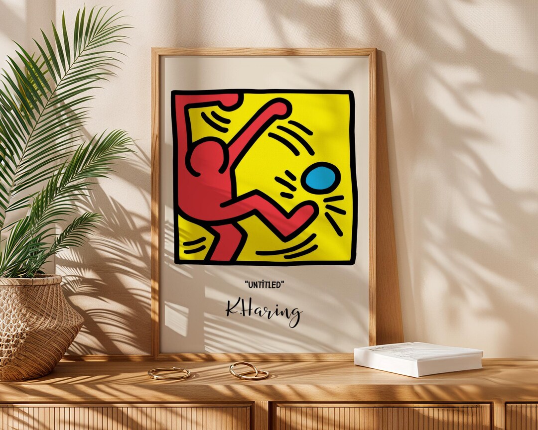 Keith Haring Inspired Wall Art | Bold Pop Art Print | Vibrant Street ...