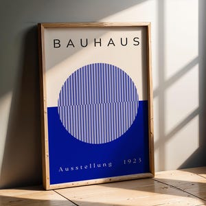Bauhaus Circle Art Print | Abstract Geometric Poster | Modern Wall Decor with Organic Shapes | Mid Century Modern Minimalist Art