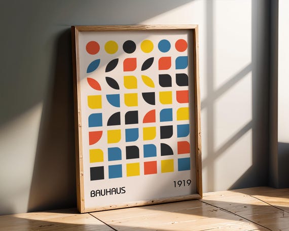 バウハウス Bauhaus 「Aufwarts」額付き 高級アートプリント msw