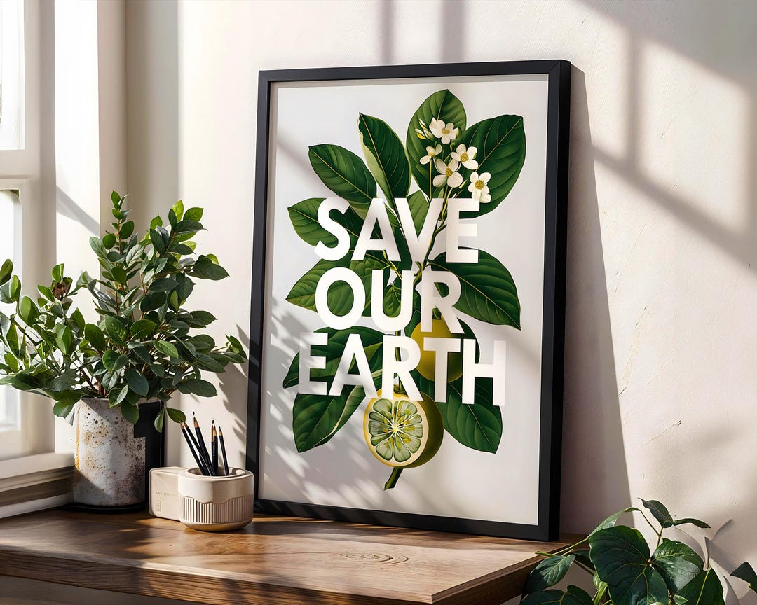 Gallery Detail: Positive Emotion Save Our Earth Wall Art
