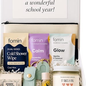 School Teacher Gift Box with Self-Care Items, Encouragement & Appreciation for Back to School, First Day, Teacher Survival Kit