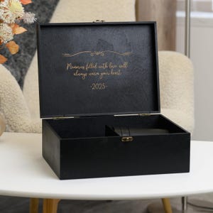 Engraved Keepsake Box – Custom Wooden Memory Box for Couple, Gift for Anniversary, Personalized Storage Box