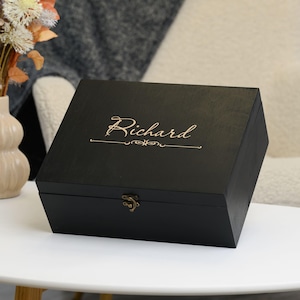 Wooden Memory Box, Personalized Memory Box, Custom Gift Box - Boyfriend Gift, Girlfriend Gift
