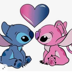 stitch bleu et rose