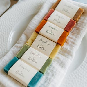 Sapone profumato per battesimo nuziale, Regali di nozze personalizzati per gli ospiti, Regali di sapone per matrimoni, Sapone naturale fatto a mano