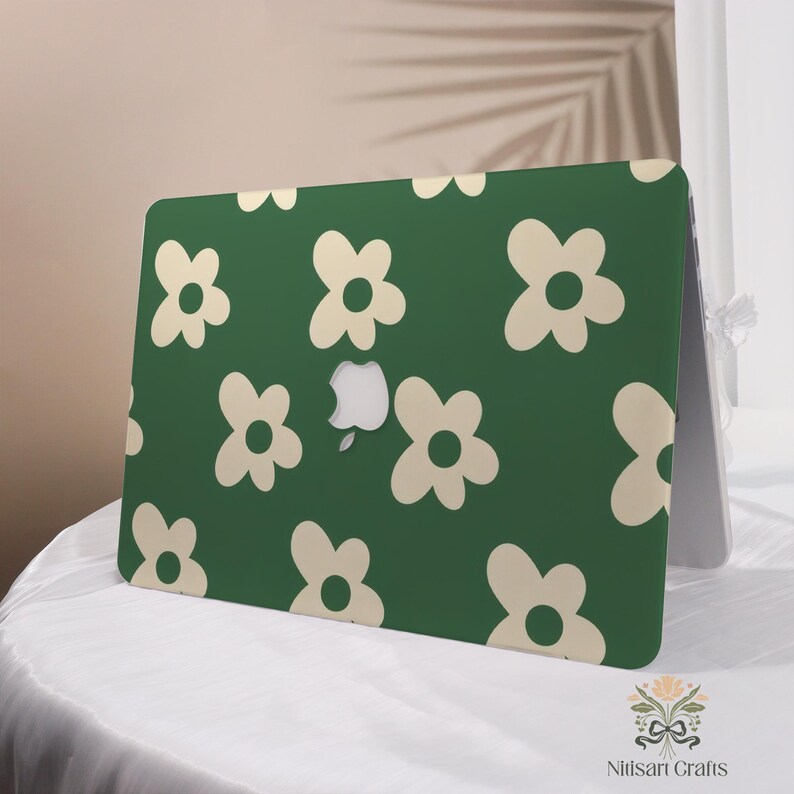 Repetaing Pattern Shells Green Bloom Macbookcase for MacBook Pro 16 15 14 13, Air 15 14 13 11 ...