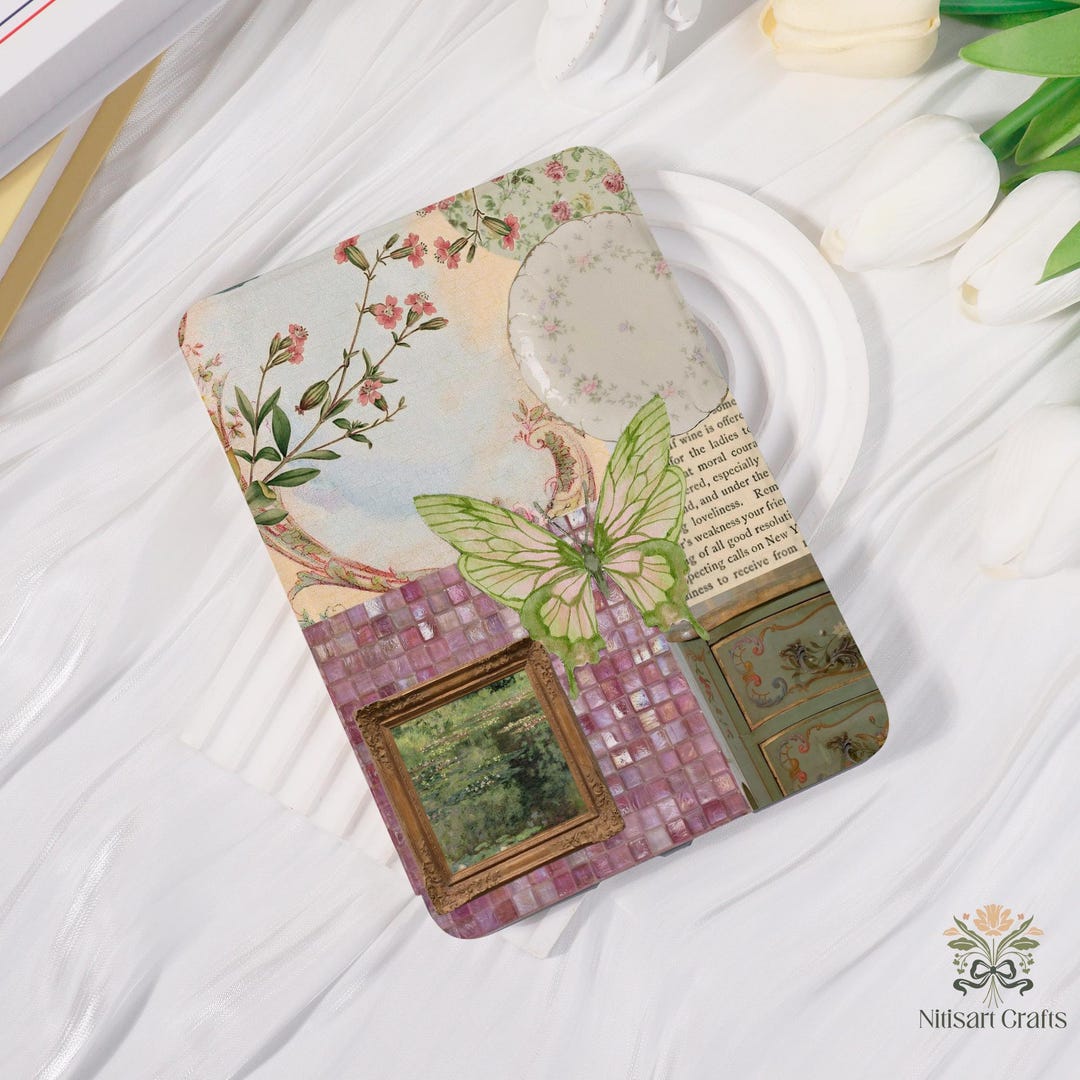 Floral Collage 2024 KPW6 Kindle 10th 11th 12th Case 6" Paperwhite 6.8 ...