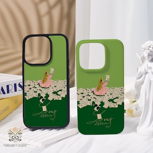 Funda con diseño de letra de niña para iPhone 16/15/14/13/12/11 MAX Mini/Plus/Pro/Pro Max SE2020 7/8 Plus XR XS Max, funda blanda y rígida.