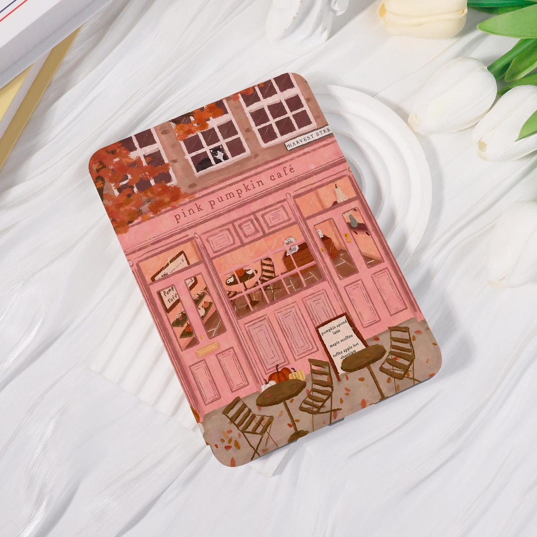 Pink Pumpink Cafe 2024 KPW6 Kindle 10th 11th 12th Case 6" Paperwhite 6. ...