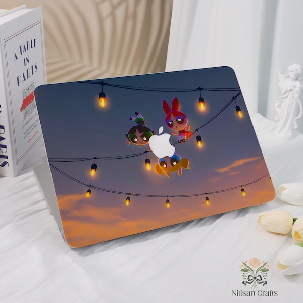 Funda para MacBook de las Chicas Superpoderosas para MacBook Pro 16 15 14 13, Air 15 14 13 11, carcasa rígida mate, MacBook Ret 15 13 12, 2026 M5 2025 M4