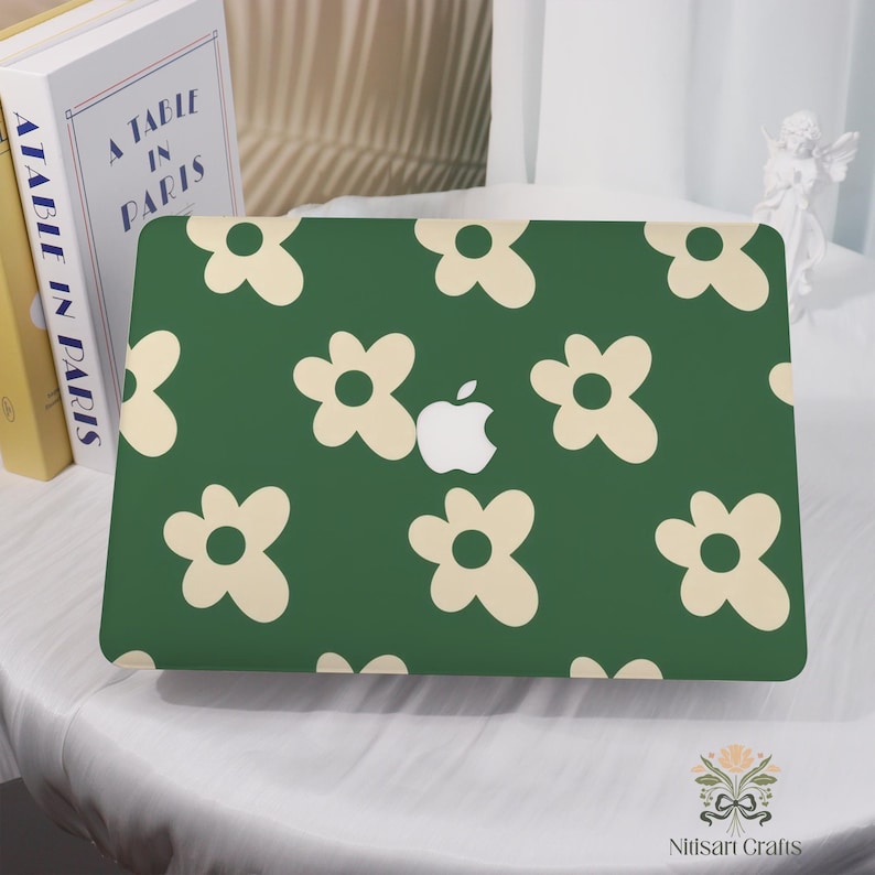 Repetaing Pattern Shells Green Bloom Macbookcase for MacBook Pro 16 15 14 13, Air 15 14 13 11 ...