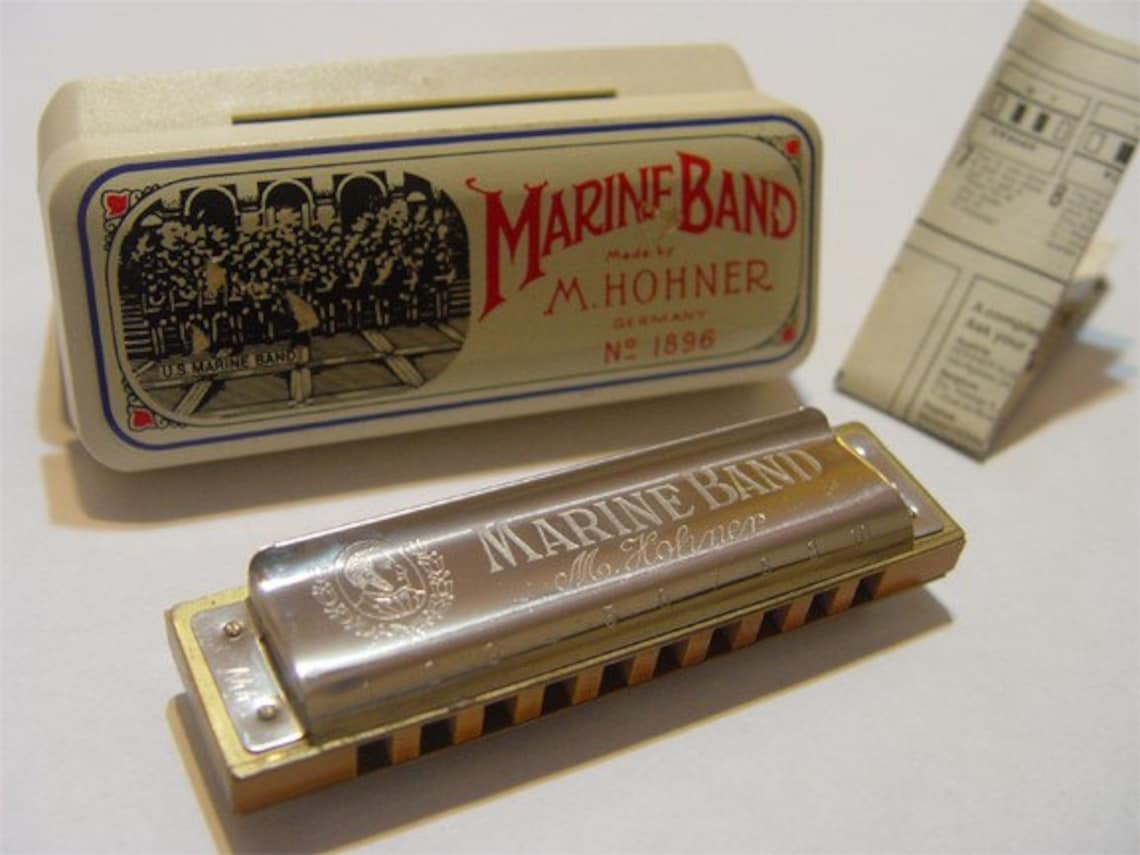 Vintage German Marine Band Harmonica Made by M. Hohner No 1896 Etsy