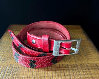 Snake skin stamped.
