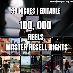 100,000 Viral Reels Video Bundle: AI, Gaming, Luxury, Gym (Digital Download)