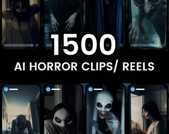 1500+ AI-skräckvideor: Läskigt TikTok- och YouTube-innehåll (digital nedladdning)