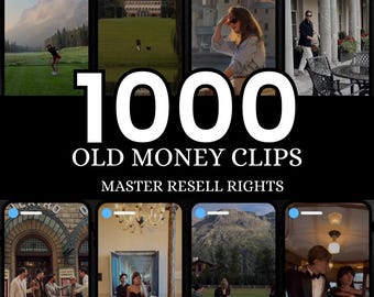 1000 Old Money Aesthetic Reels | MRR Faceless Video Bundle (Digital Download)