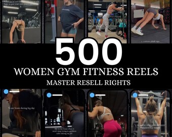 500 motiverende rollen voor gym voor dames: PLR/MRR-fitnessvideobundel