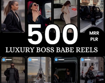 500 Luxury Boss Babe Instagram Reels: Canva Editable (Digital Download)