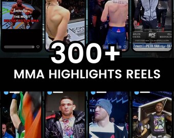 MMA Highlights Reels: 300+ HD 4K Vertical Clips (Digital Download