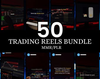 50 Viral Trading Reels: Forex, Crypto, Stock Market (PLR/MRR)