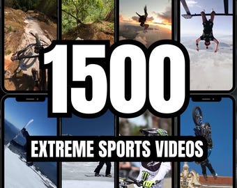1500 Extreme Sports Clips | Action-Packed Reels for Instagram, TikTok, YouTube Shorts & Facebook
