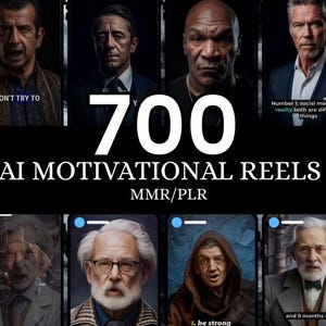 700+ AI Motivational Video Reels: MRR/PLR (Digital Download)