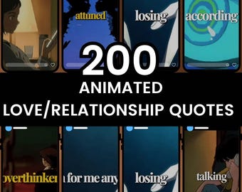 Animated Love Quote Reels: 4K Romantic Faceless Videos (Digital Download