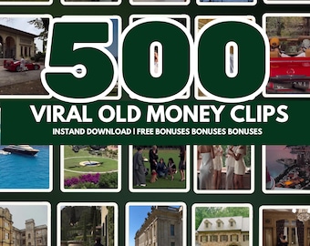 500 Vintage Luxury Video Reels | Old Money (Digital Download