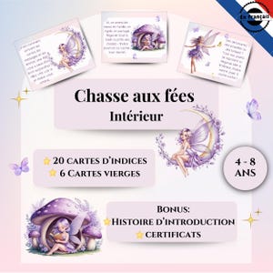 Printable fairy treasure hunt • Girls&#39; birthday party, ages 4-8 • Magical indoor game with puzzles & diplomas • Downloadable PDF